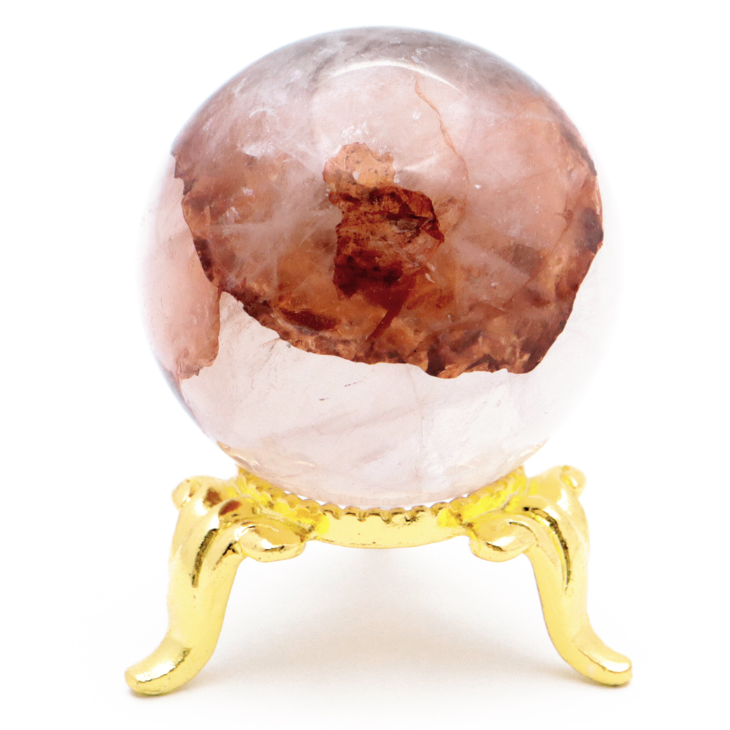 マニカラン水晶 丸玉 台座付き パールバティー渓谷産 天然石 パワーストーン 1点もの