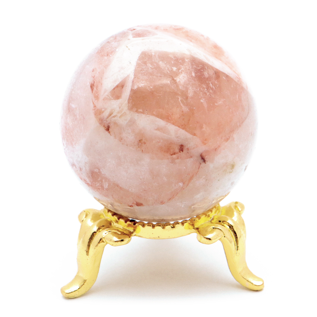 マニカラン水晶 丸玉 台座付き パールバティー渓谷産 天然石 パワーストーン 1点もの