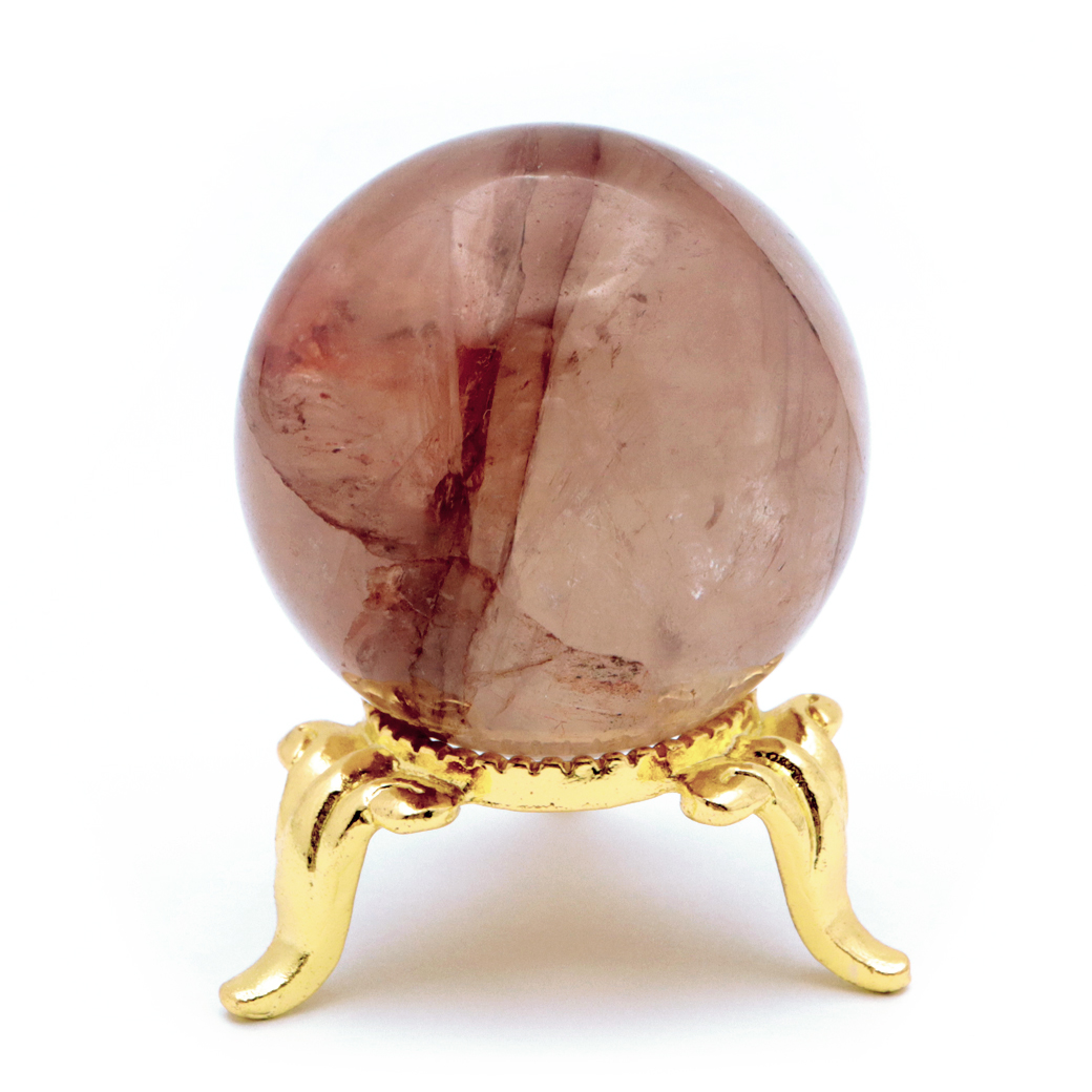 マニカラン水晶 丸玉 台座付き パールバティー渓谷産 天然石 パワーストーン 1点もの