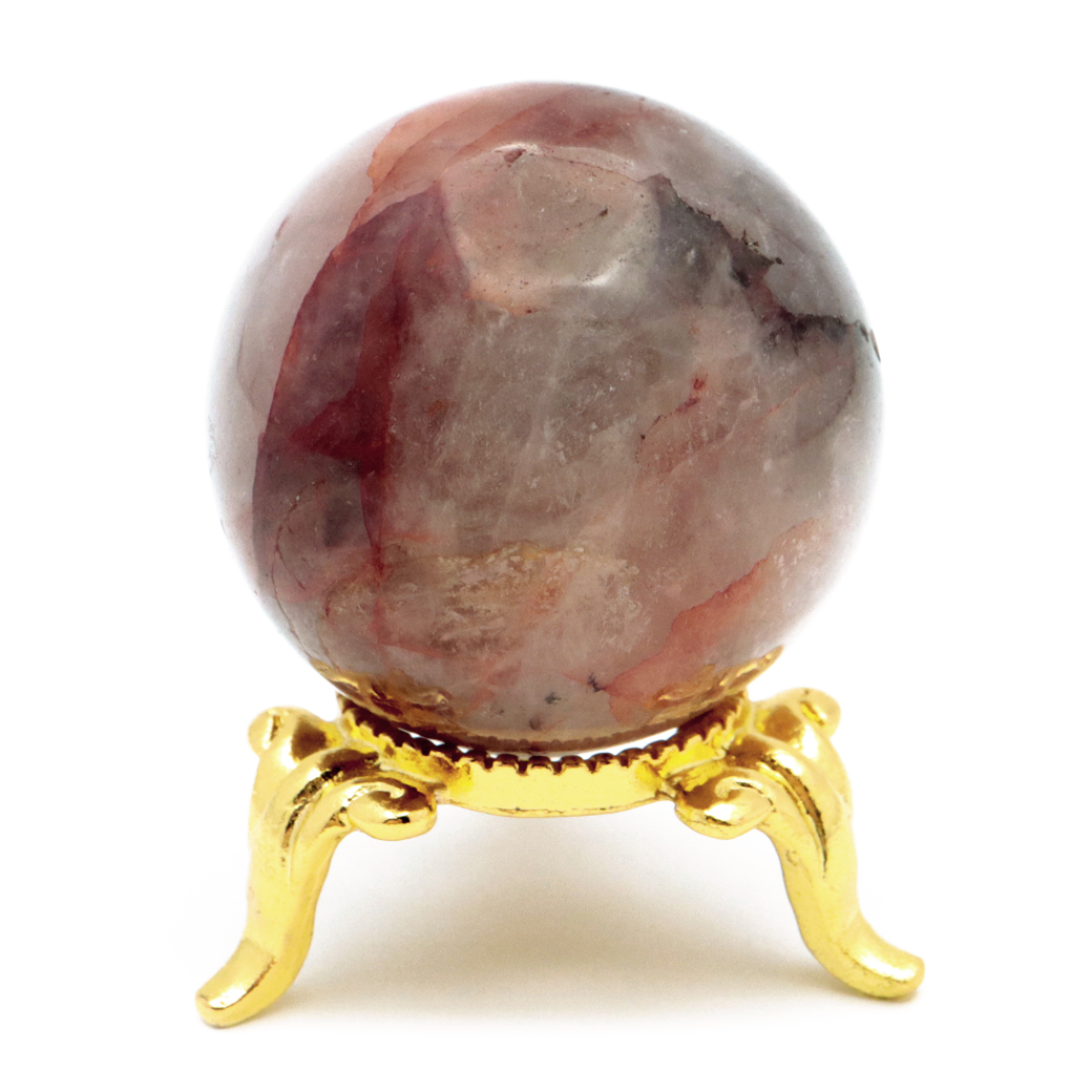 マニカラン水晶 丸玉 台座付き パールバティー渓谷産 天然石 パワーストーン 1点もの