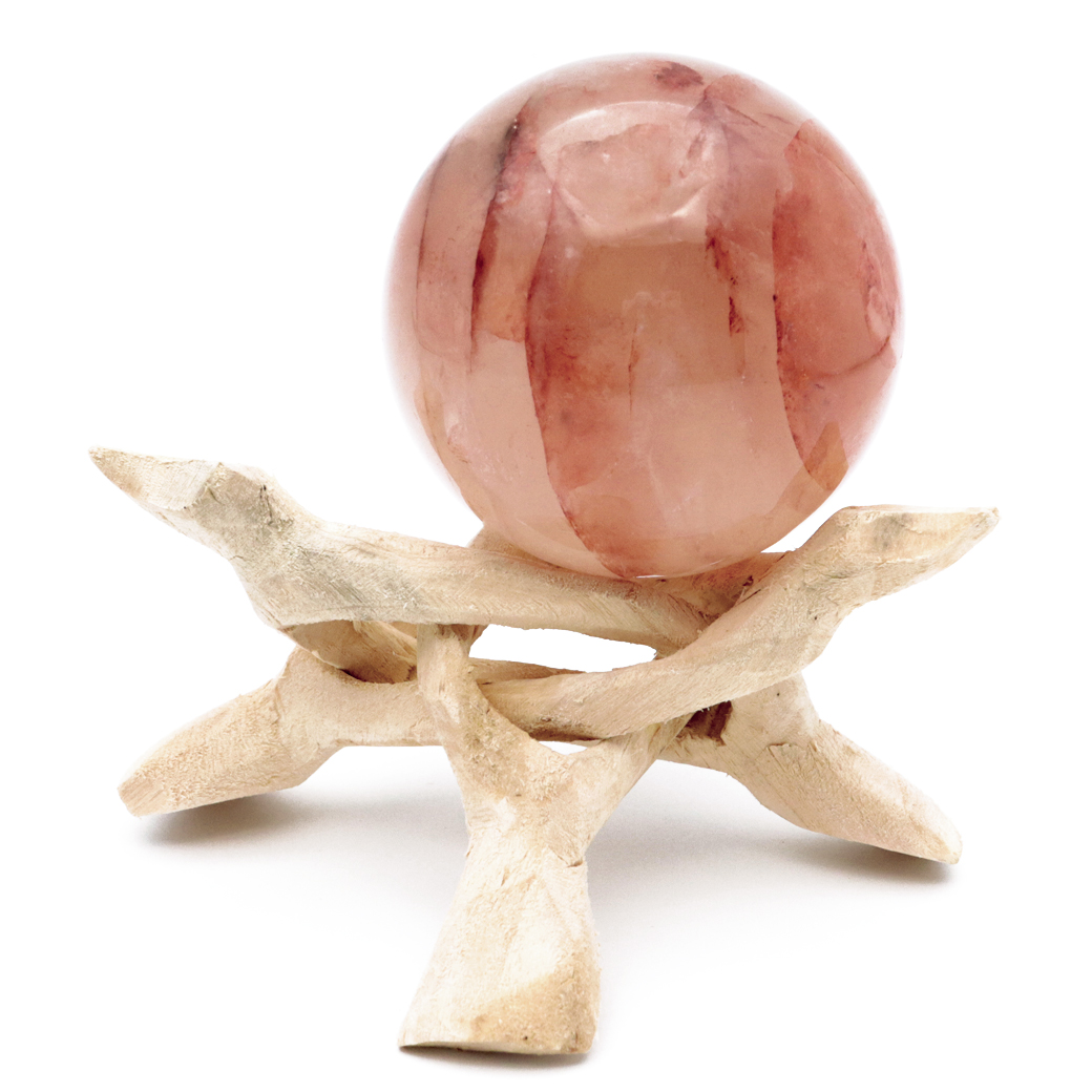 マニカラン水晶 丸玉 台座付き パールバティー渓谷産 天然石 パワーストーン 1点もの