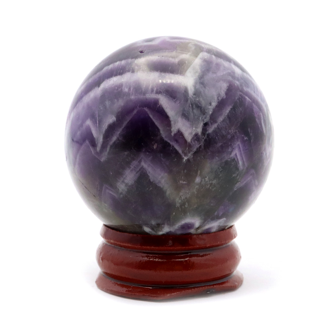 シェブロン アメジスト 丸玉 台座付き ブラジル産 紫水晶 置物 インテリア 置き物 1点もの スフィア 2月 誕生石 クリスマス