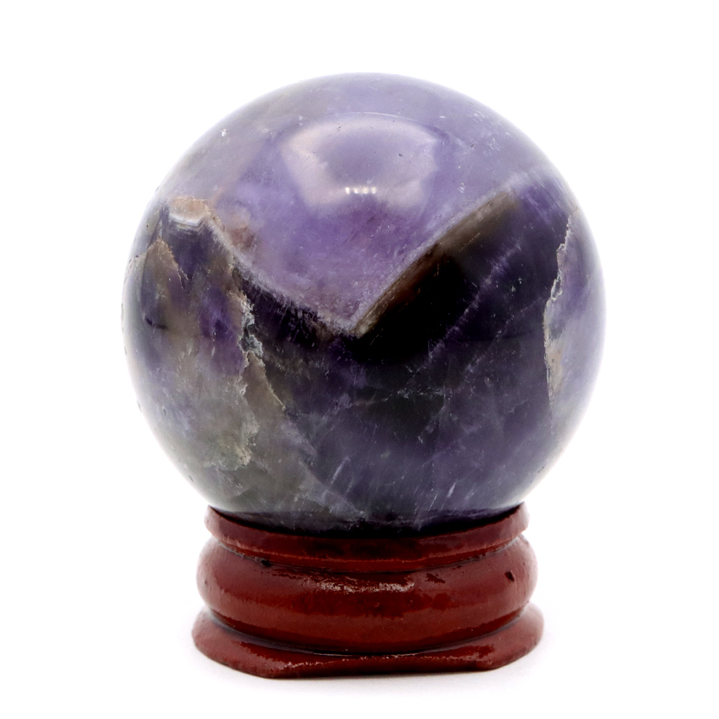 シェブロン アメジスト 丸玉 台座付き ブラジル産 紫水晶 置物 インテリア 置き物 1点もの スフィア 2月 誕生石 クリスマス
