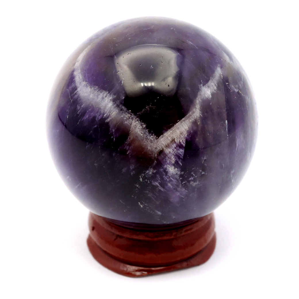 シェブロン アメジスト 丸玉 台座付き ブラジル産 紫水晶 置物 インテリア 置き物 1点もの スフィア 2月 誕生石 クリスマス