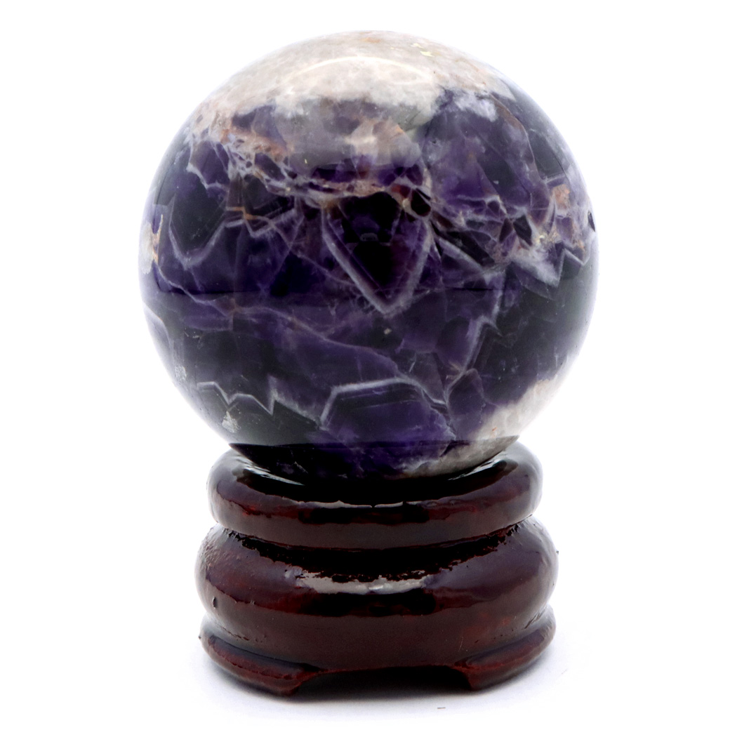 シェブロン アメジスト 丸玉 台座付き ブラジル産 紫水晶 置物 インテリア 置き物 1点もの スフィア 2月 誕生石 クリスマス