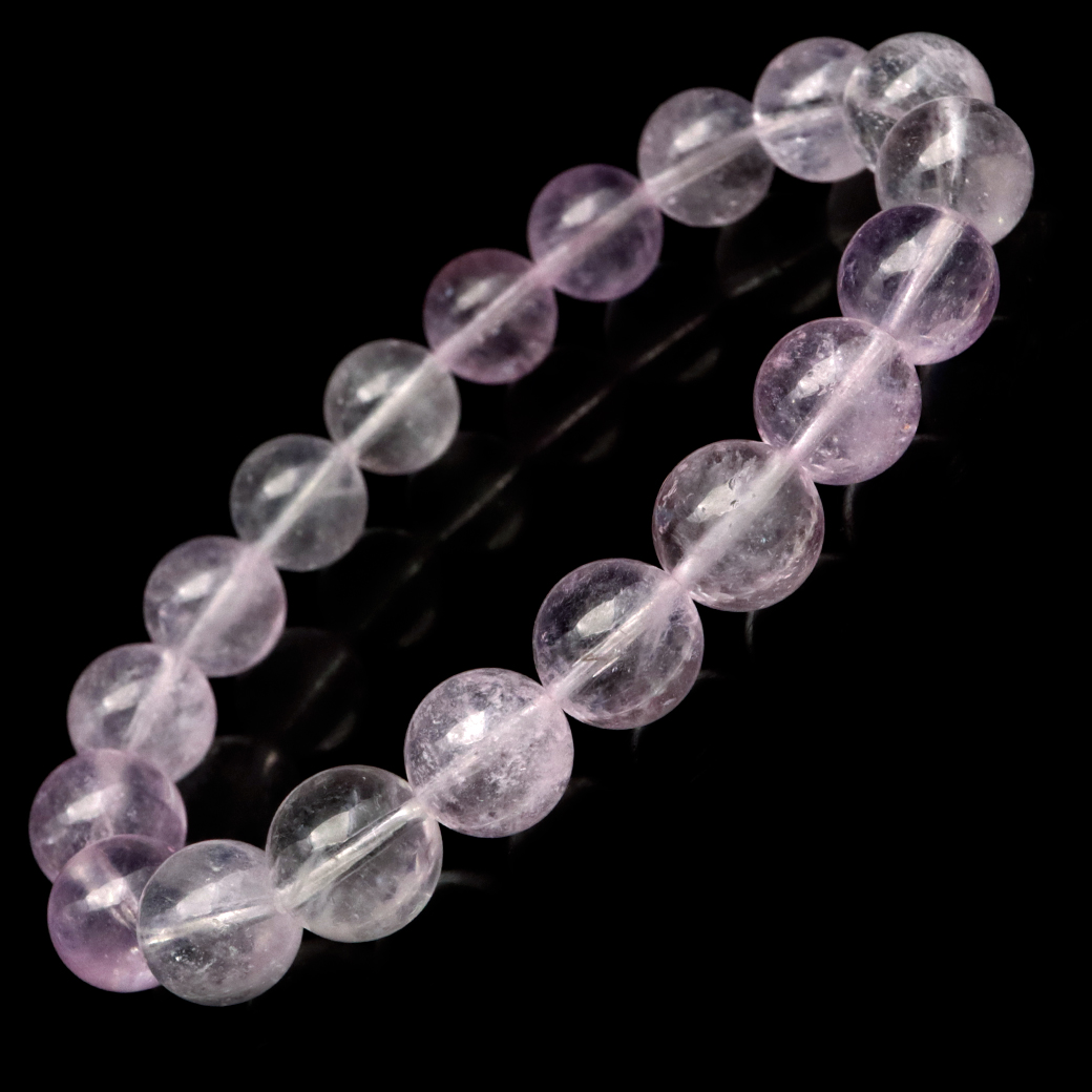 モルガナイト ブレスレット 10mm AAA ピンク アクアマリン 3月 誕生石 天然石 1点物 パワーストーン morganite