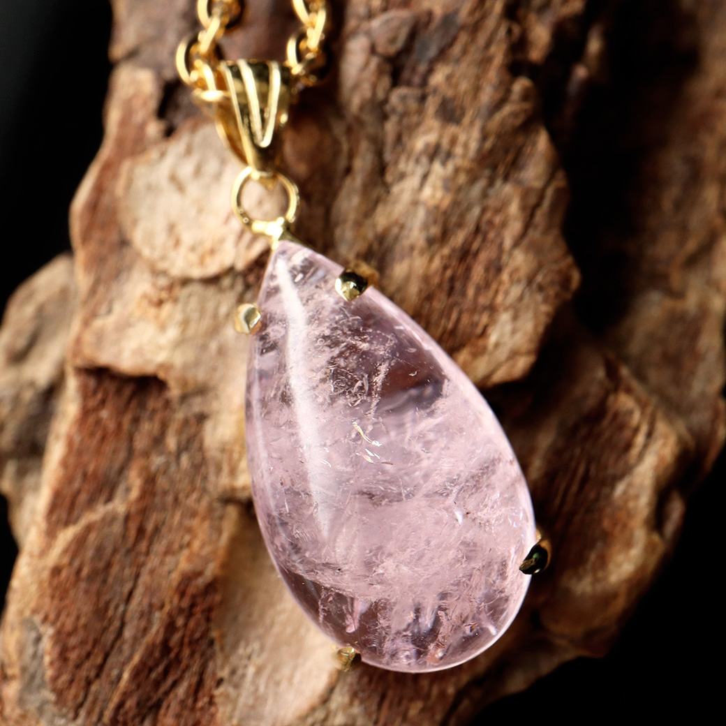 モルガナイト ペンダント Silver925 チェーン付き 1点物 天然石 パワーストーン