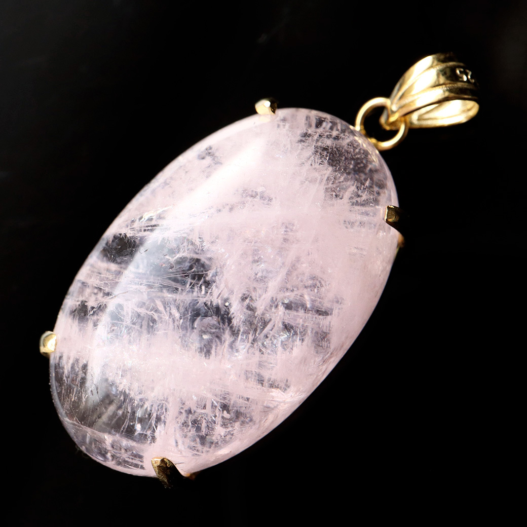 モルガナイト ペンダント Silver925 チェーン付き 1点物 天然石 パワーストーン