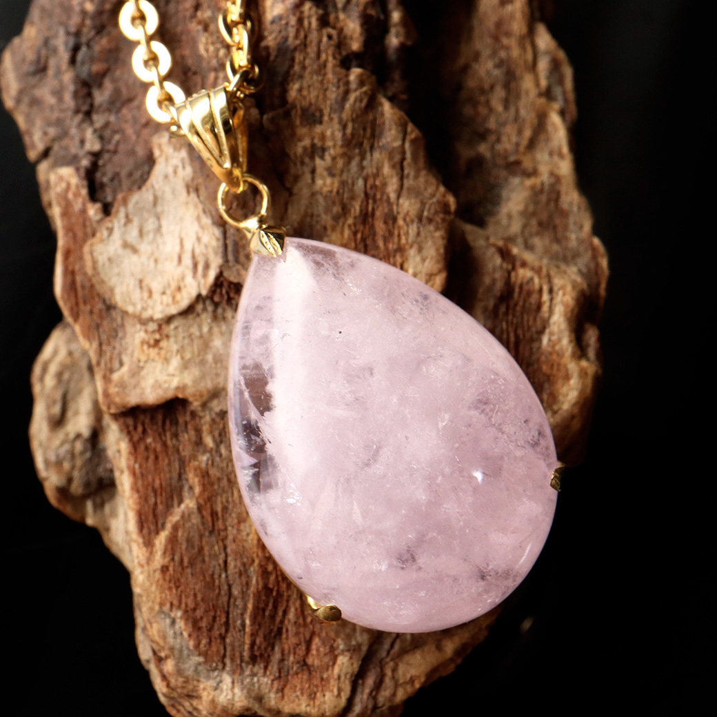 モルガナイト ペンダント Silver925 チェーン付き 1点物 天然石 パワーストーン