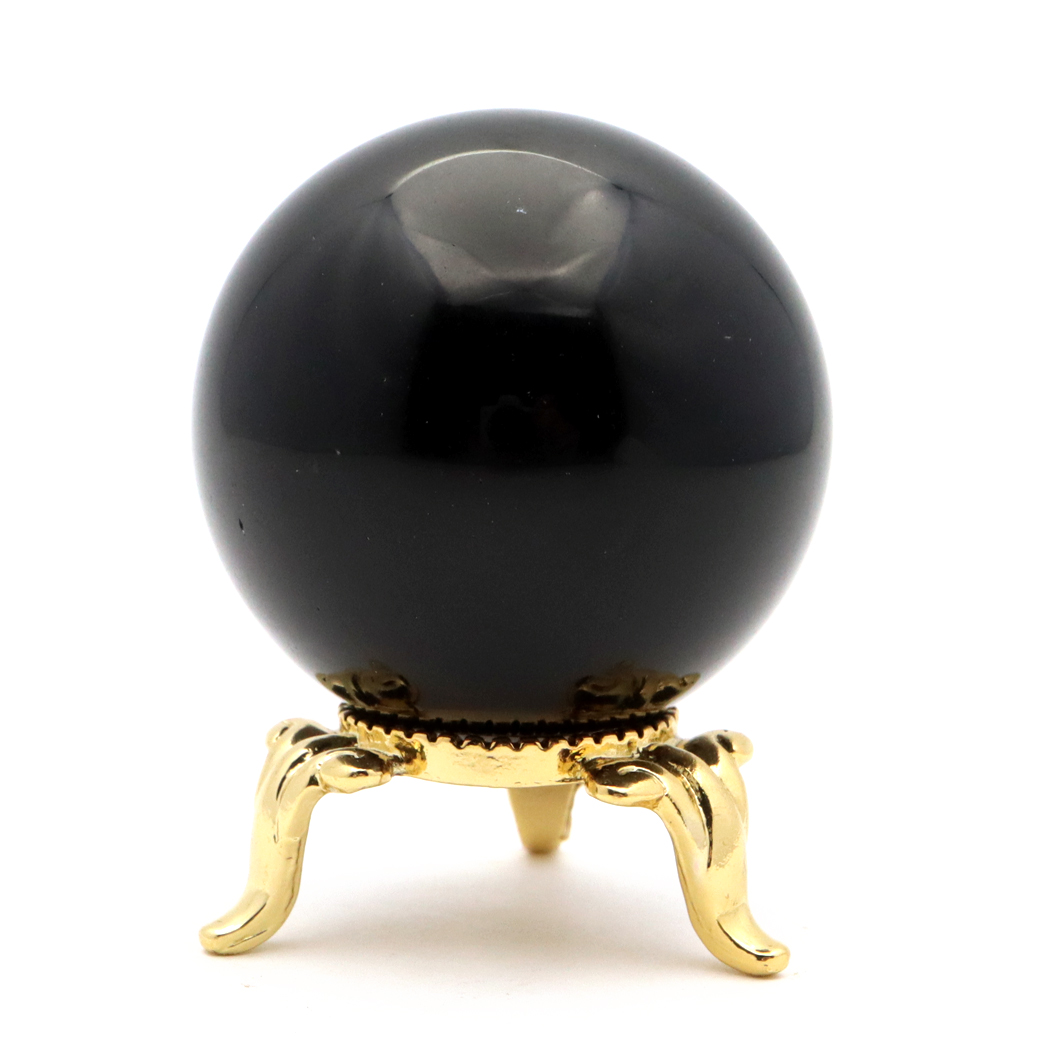 モリオン 黒水晶 丸玉 台座付き 山東省産 天然石 パワーストーン 1点もの 置き物 インテリア 置物 開運 原石 スフィア