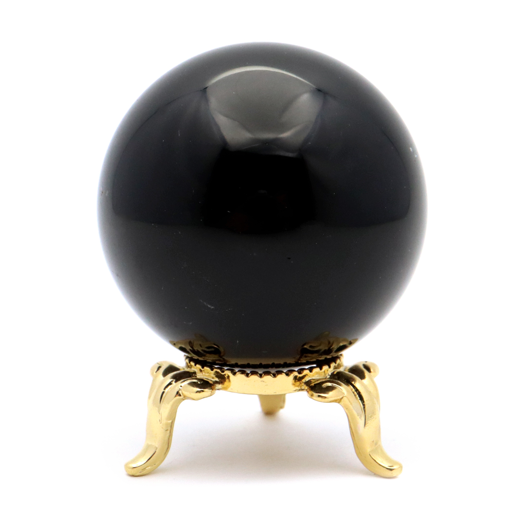 モリオン 黒水晶 丸玉 台座付き 山東省産 天然石 パワーストーン 1点もの 置き物 インテリア 置物 開運 原石 スフィア