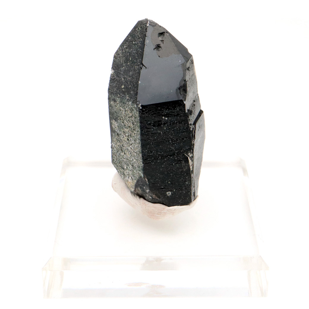 モリオン 黒水晶 原石 ポイント 台座付き 山東省産 59g 1点物 浄化 魔除け 天然石 パワーストーン