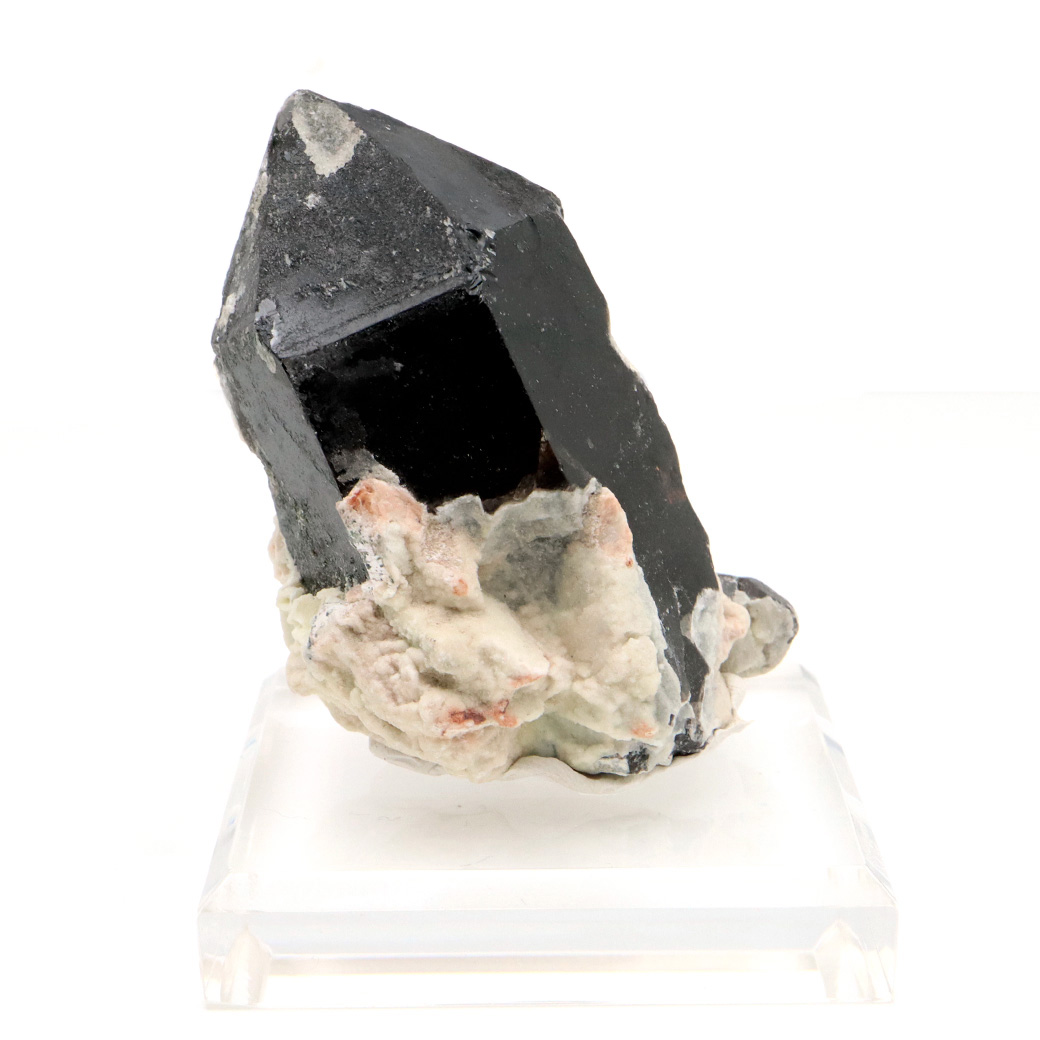 モリオン 黒水晶 原石 ポイント 台座付き 山東省産 103g 1点物 浄化 魔除け 天然石 パワーストーン