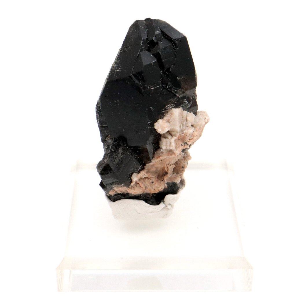 モリオン 黒水晶 原石 ポイント 台座付き 山東省産 71g 1点物 浄化 魔除け 天然石 パワーストーン