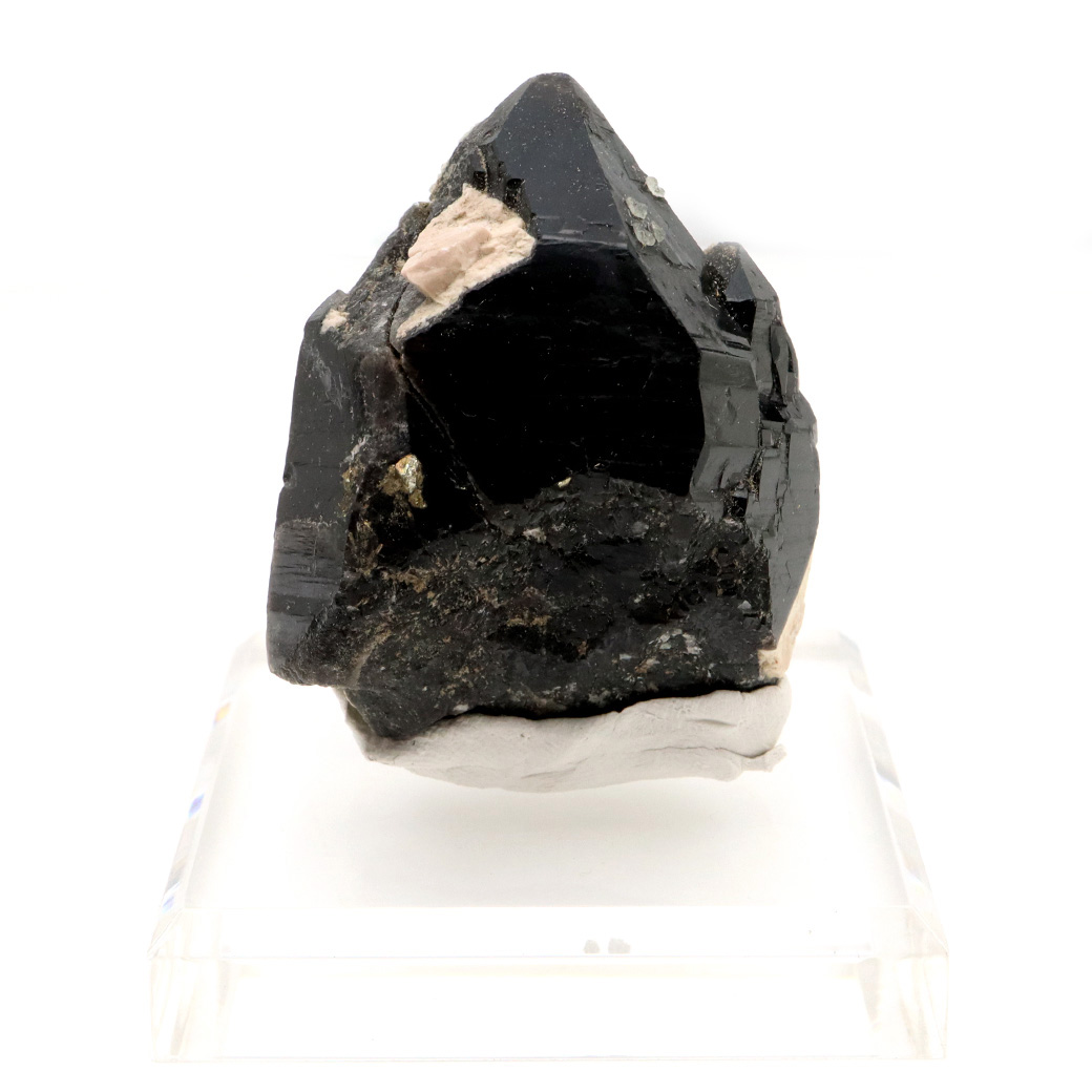 モリオン 黒水晶 原石 ポイント 台座付き 山東省産 78g 1点物 浄化 魔除け 天然石 パワーストーン