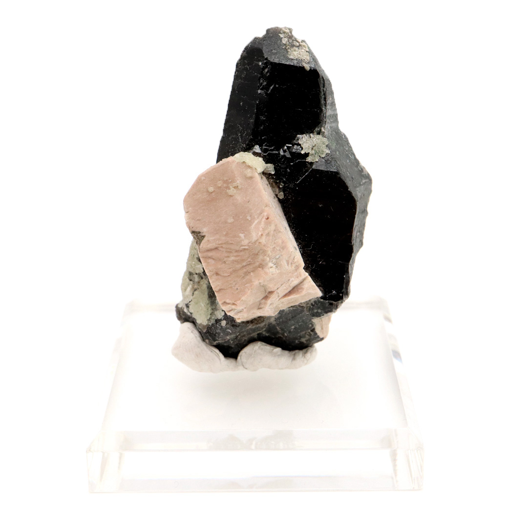 モリオン 黒水晶 原石 ポイント 台座付き 山東省産 74g 1点物 浄化 魔除け 天然石 パワーストーン