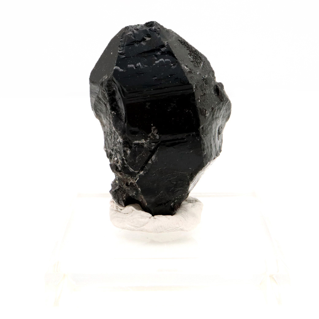 モリオン 黒水晶 原石 ポイント 台座付き 山東省産 64g 1点物 浄化 魔除け 天然石 パワーストーン