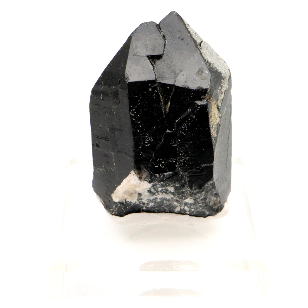 モリオン 黒水晶 原石 ポイント 台座付き 山東省産 86g 1点物 浄化 魔除け 天然石 パワーストーン