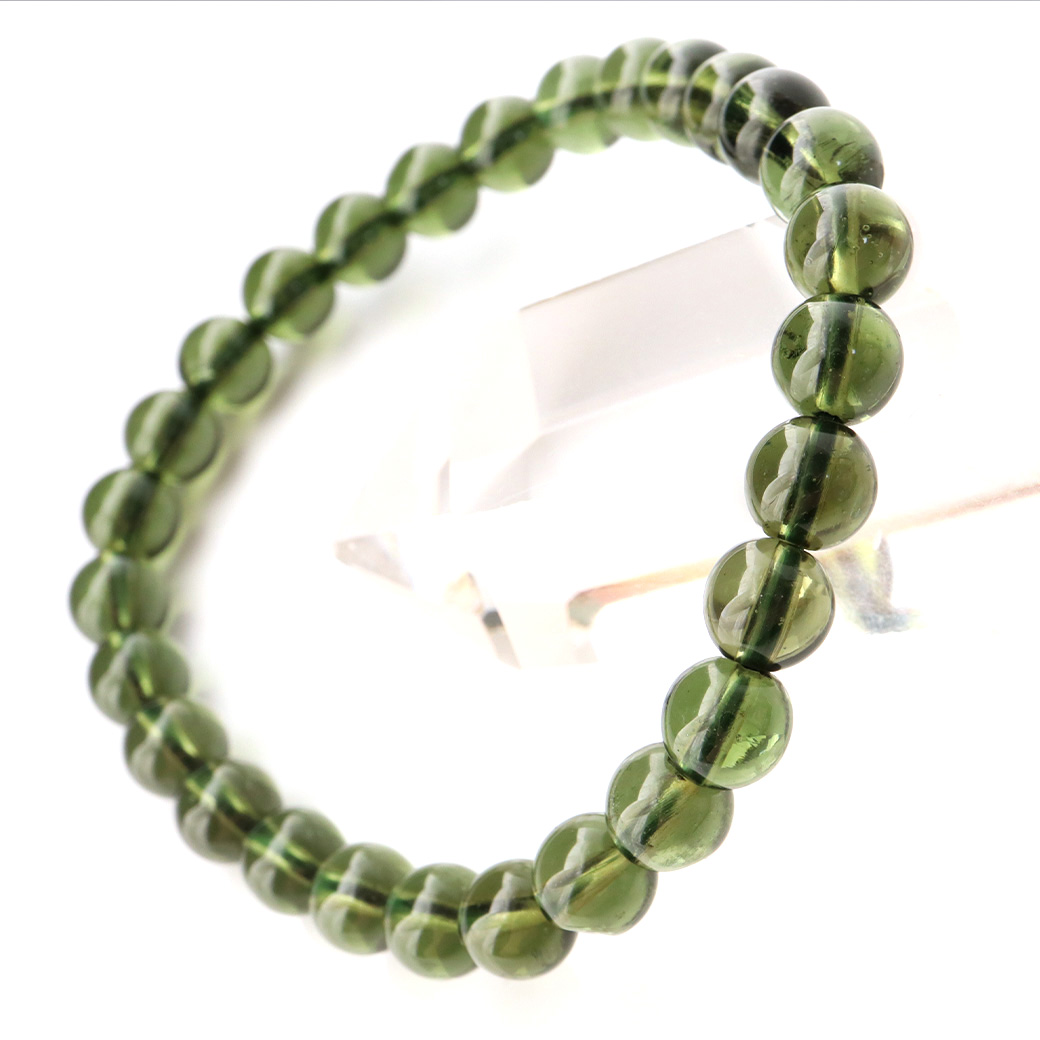 モルダバイト ブレスレット 鑑別書付き 正真正銘 本物 ジュエリーボックス付き