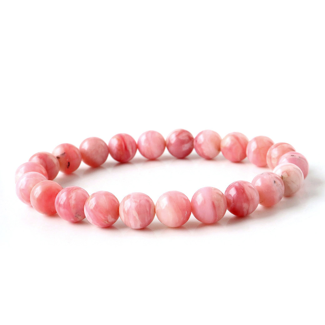 ピンクオパール ブレスレット レディース 10mm 10月 誕生石 天然石 パワーストーン 1点物 Pink Opal 蛋白石