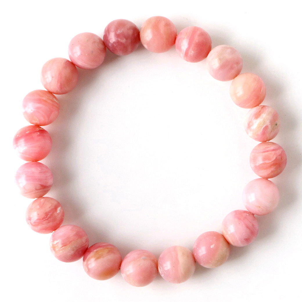 ピンクオパール ブレスレット レディース 10mm 10月 誕生石 天然石 パワーストーン 1点物 Pink Opal 蛋白石