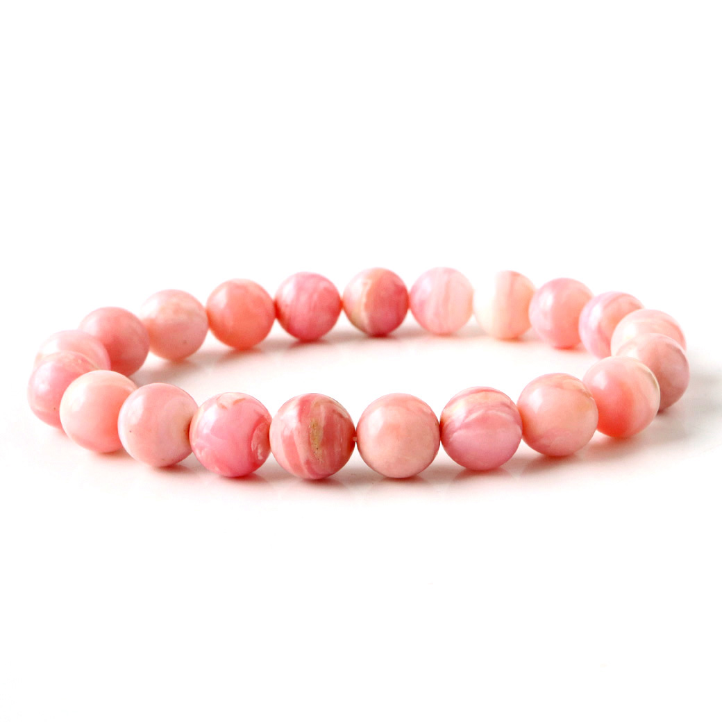 ピンクオパール ブレスレット レディース 10mm 10月 誕生石 天然石 パワーストーン 1点物 Pink Opal 蛋白石