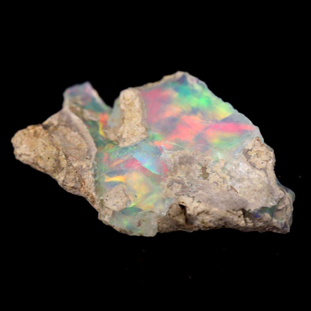 プレシャスオパール 原石 エチオピア産 1点もの ツーソン展示会商品 加工用 有色効果あり 置き物 標本 コレクター