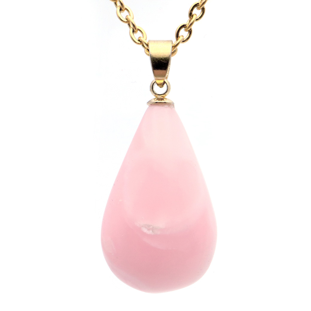ピンクオパール ペンダント 天然石 ネックレス 1点もの 蛋白石 パワーストーン Pink Opal