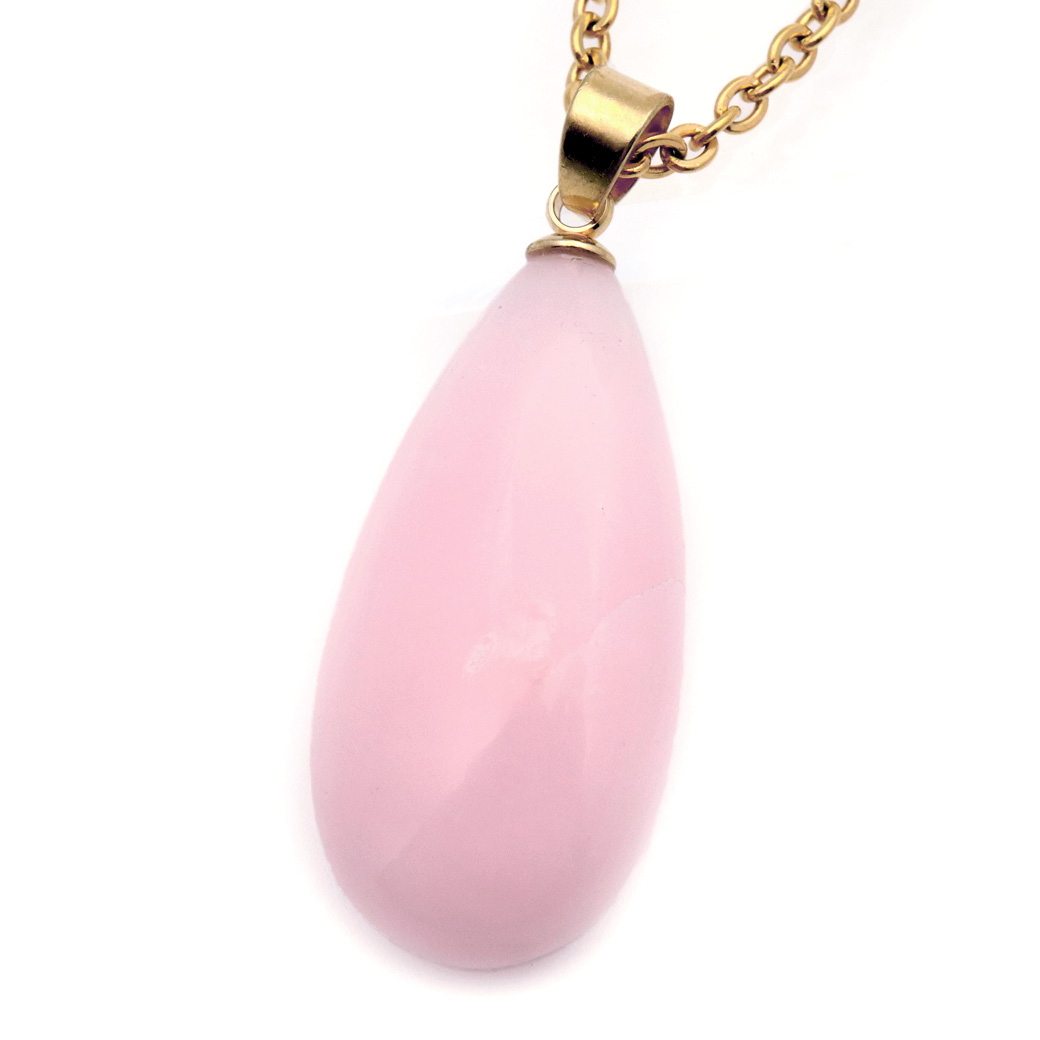 ピンクオパール ペンダント 天然石 ネックレス 1点もの 蛋白石 パワーストーン Pink Opal