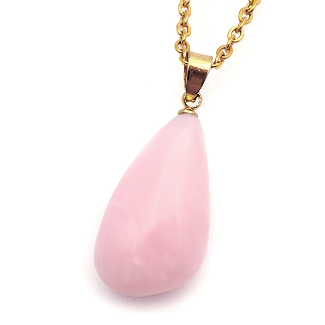 ピンクオパール ペンダント 天然石 ネックレス 1点もの 蛋白石 パワーストーン Pink Opal