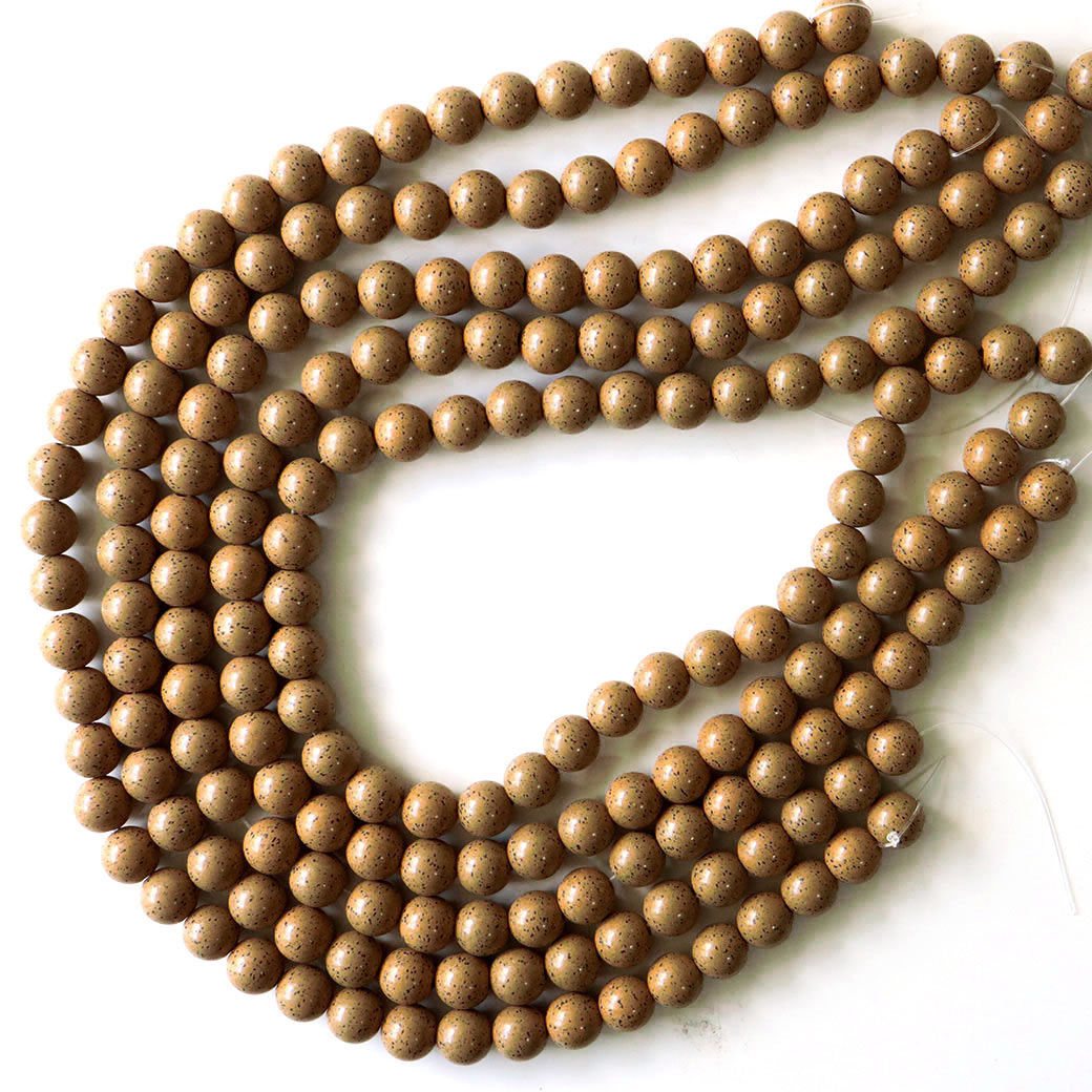 北投石 ブレスレット 一連 ビーズ 10mm 40cm 橙色 台湾産 マイナスイオン測定済み ラジウム ホクトライト