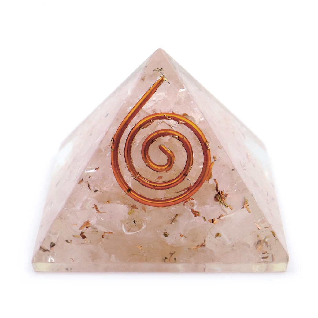 ローズクォーツ使用 オルゴナイト ピラミッド 大人気 スピリチュアルグッズ 幅約30mm前後
