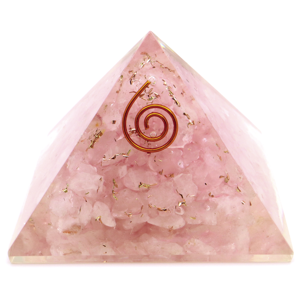 ローズクォーツ オルゴナイトピラミッド 大人気スピリチュアルグッズ 幅約55mm前後