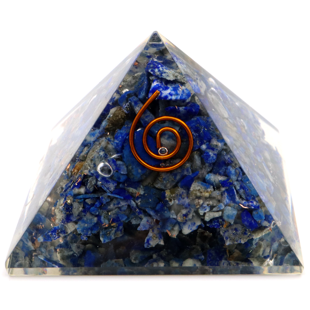 ラピスラズリ オルゴナイトピラミッド 大人気スピリチュアルグッズ 幅約55mm前後