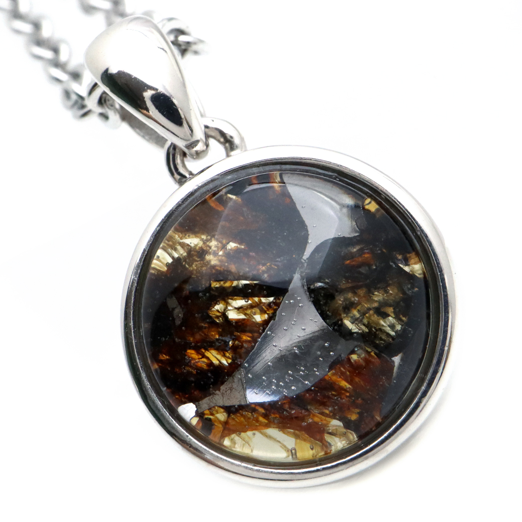 パラサイト隕石 ネックレス 石鉄隕石 ケニア産 ペンダント かんらん石 1点物