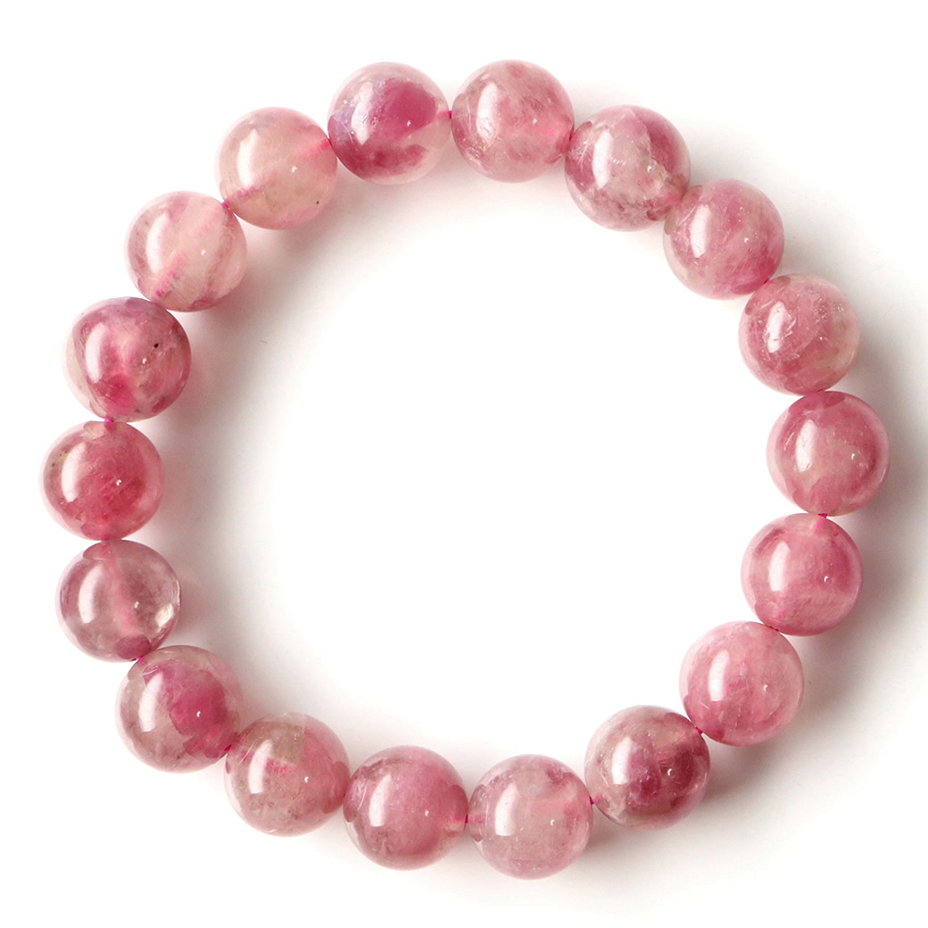 ピンクトルマリンシリカ （ピンクトルマリンインクォーツ） ブレスレット 1点物