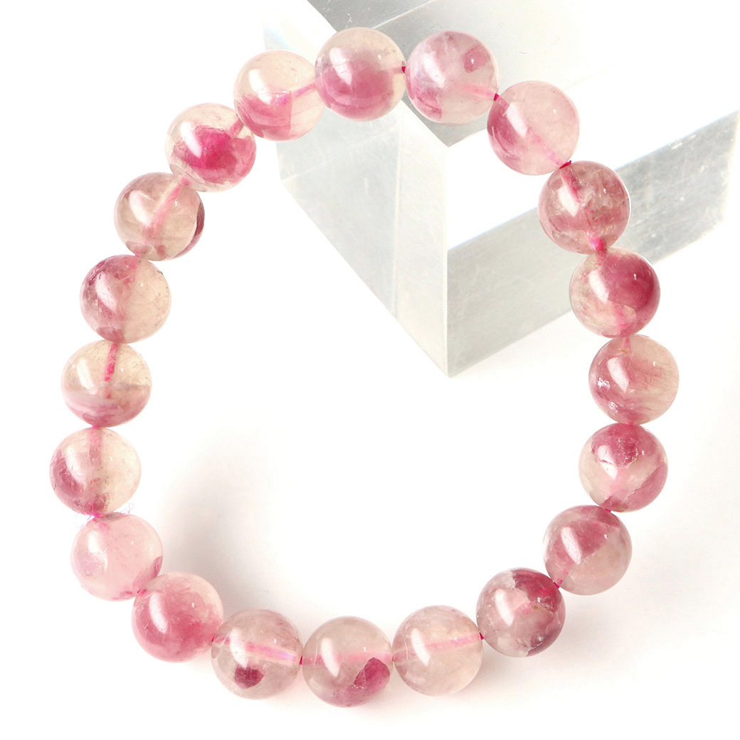 ピンクトルマリンシリカ （ピンクトルマリンインクォーツ） ブレスレット 1点物