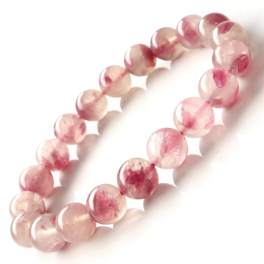 ピンクトルマリンシリカ （ピンクトルマリンインクォーツ） ブレスレット 1点物