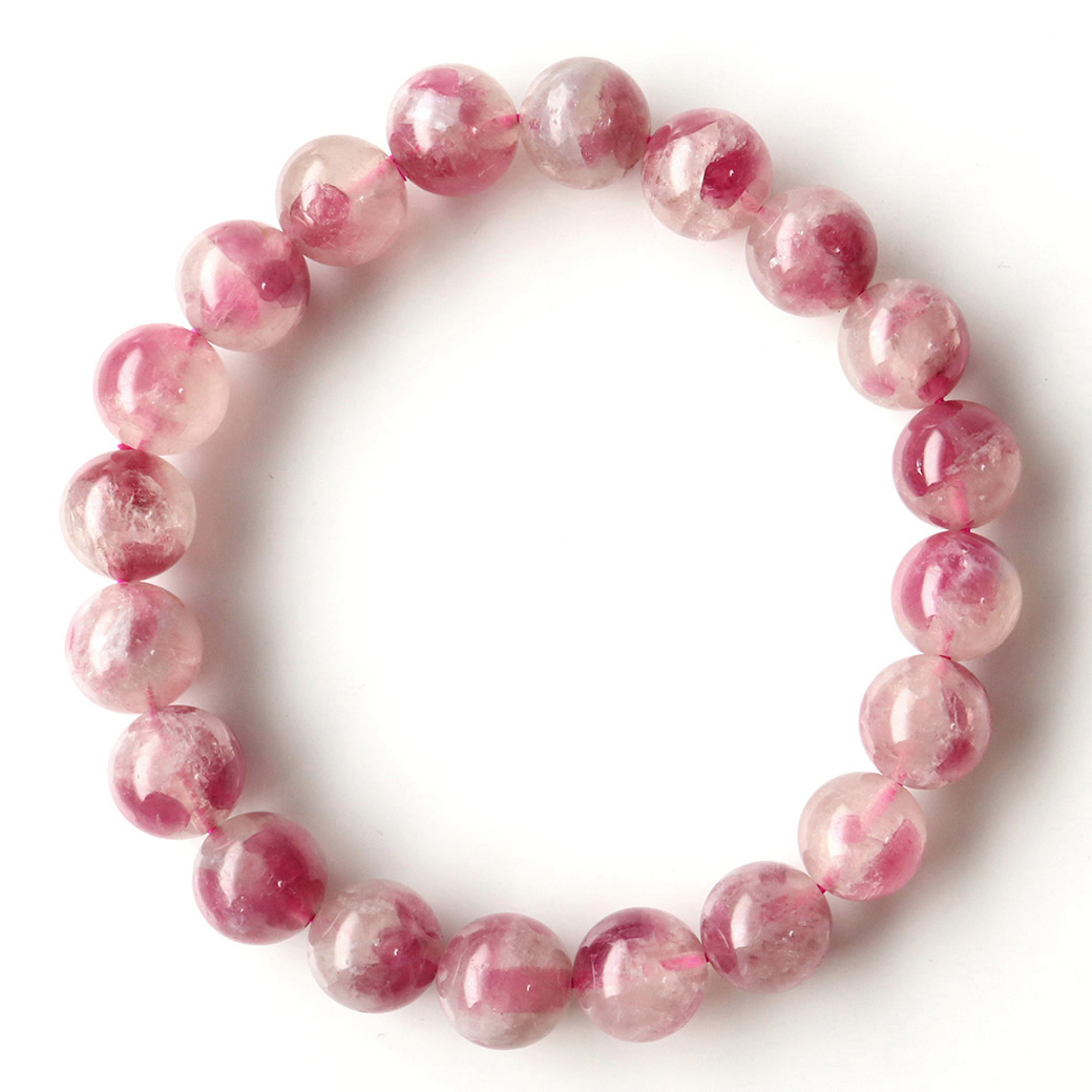 ピンクトルマリンシリカ （ピンクトルマリンインクォーツ） ブレスレット 1点物