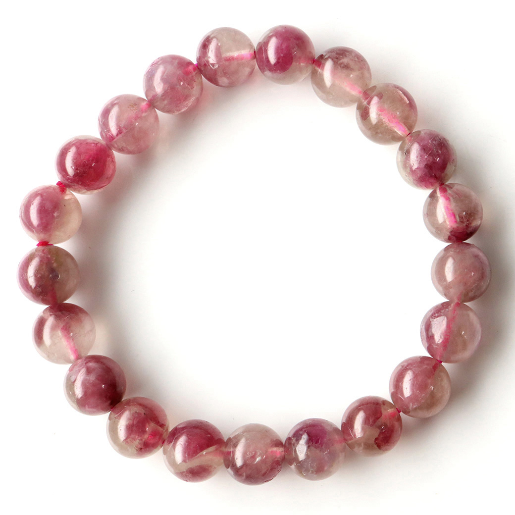 ピンクトルマリンシリカ （ピンクトルマリンインクォーツ） ブレスレット 1点物