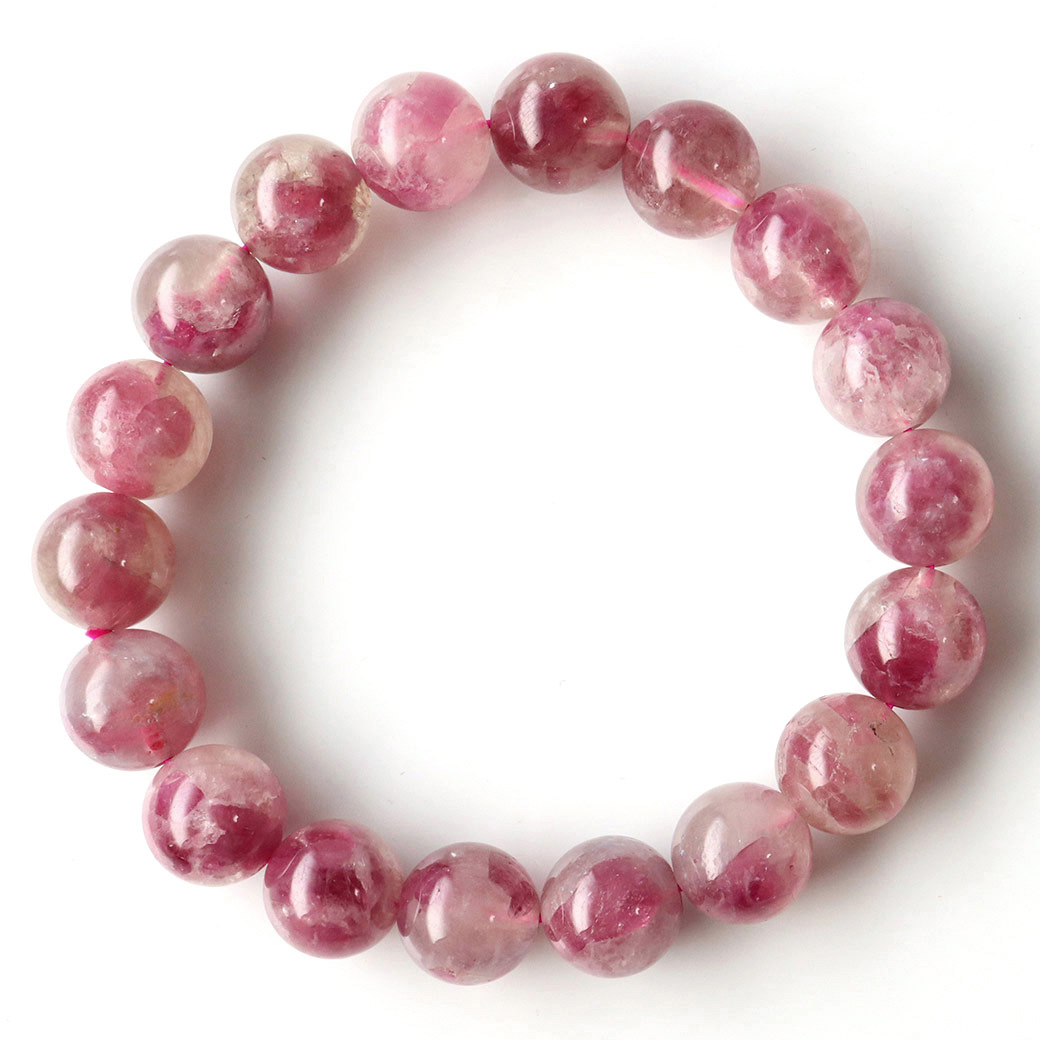 ピンクトルマリンシリカ （ピンクトルマリンインクォーツ） ブレスレット 1点物