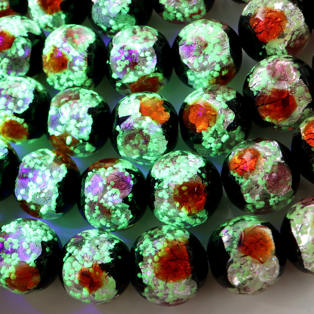 蓄光 暗闇で光る ピンク オレンジ ミックスカラー ホタルガラス 沖縄 お土産