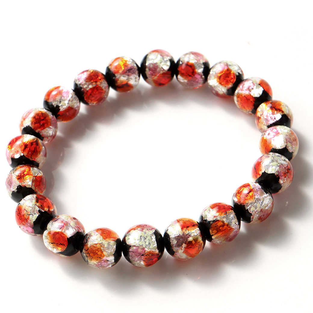 蓄光 暗闇で光る ピンク オレンジ ミックスカラー ホタルガラス 沖縄 お土産