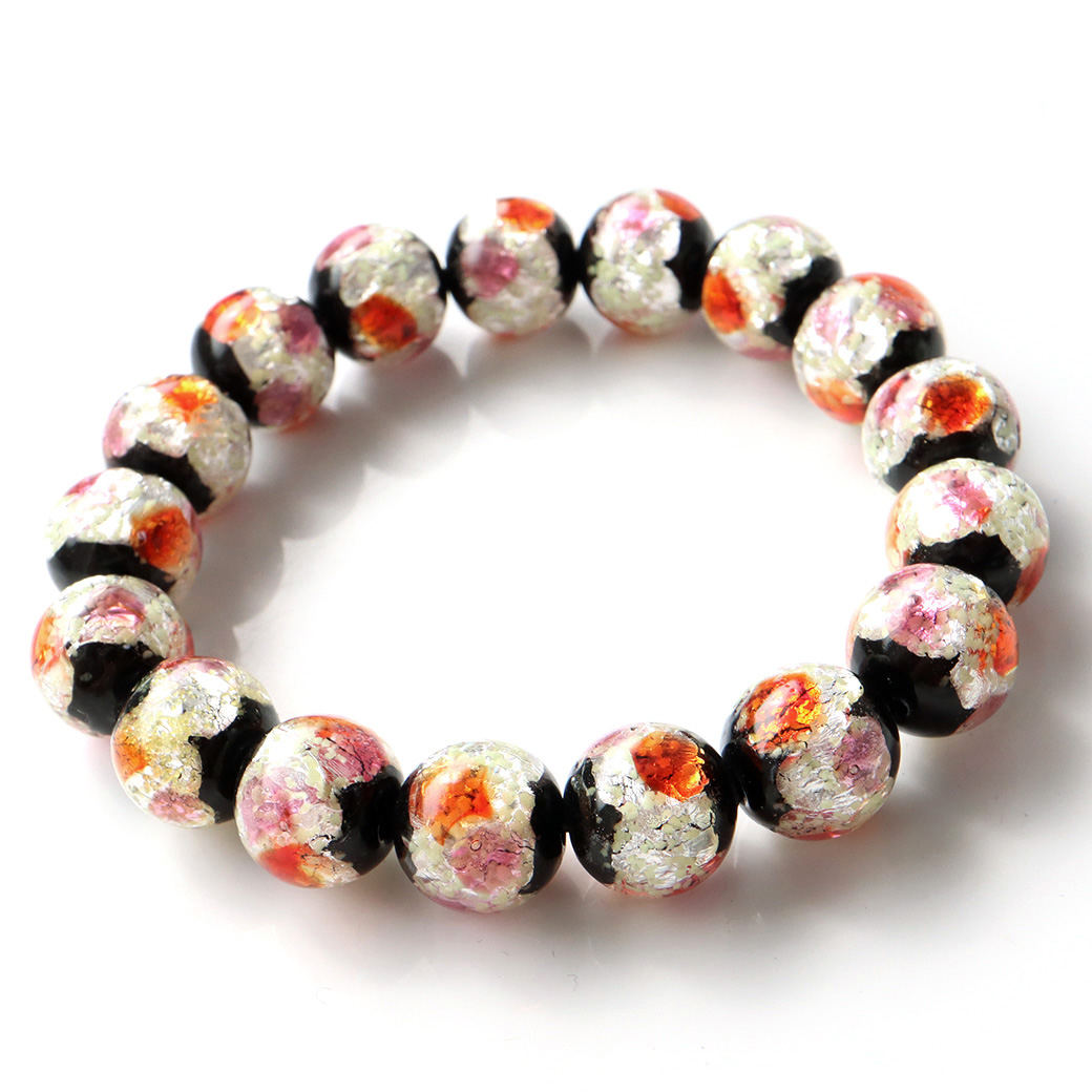 蓄光 暗闇で光る ピンク オレンジ ミックスカラー ホタルガラス 沖縄 お土産