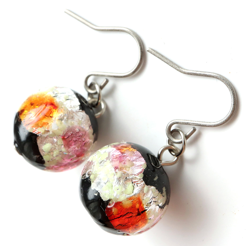 蓄光 暗闇で光る ピンク オレンジ ミックスカラー ホタルガラス 沖縄 お土産