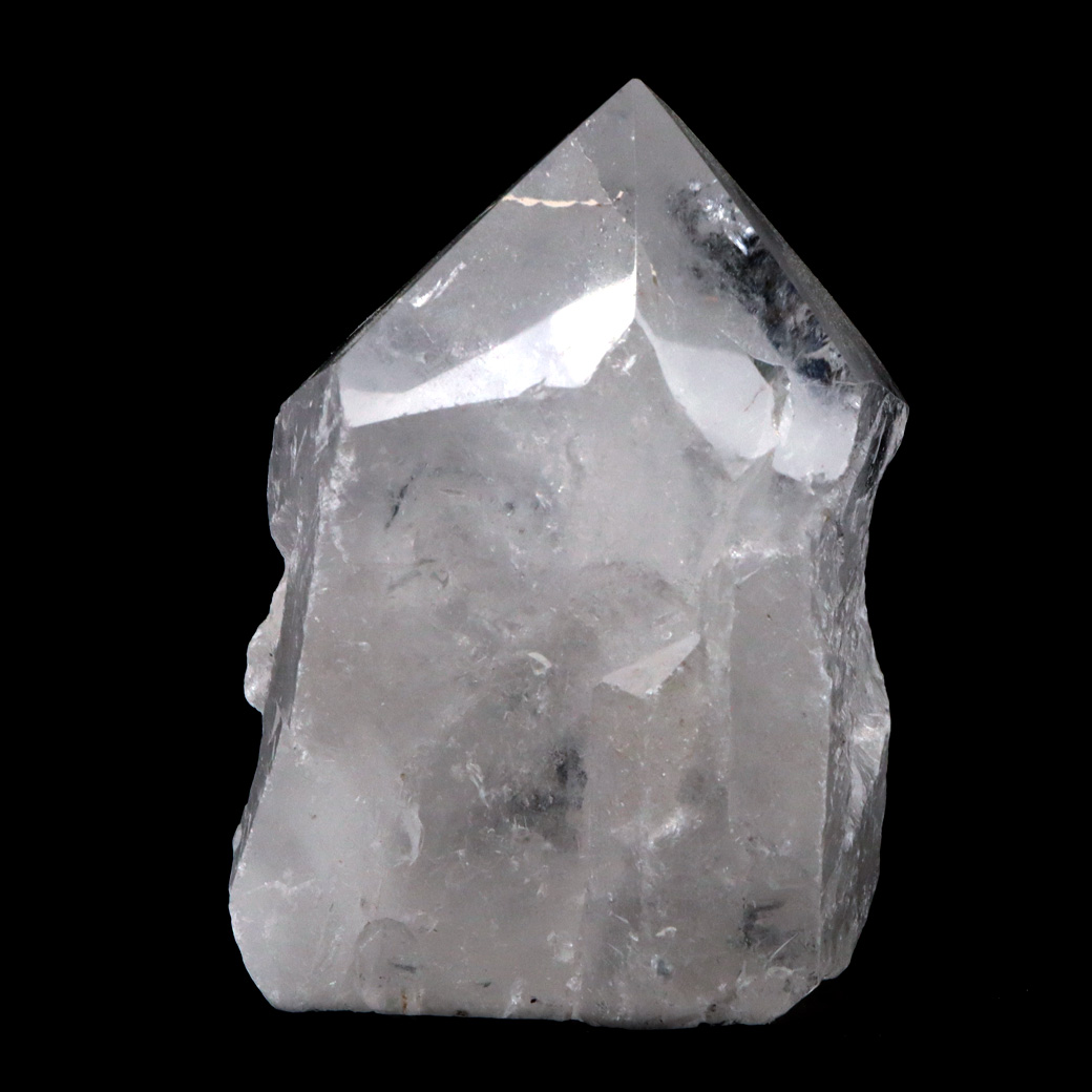 水晶 ポイント 底切り ロッククリスタル 原石 ブラジル産 天然石 1点物 パワーストーン 浄化 ヒーリング 置き物 4月 誕生石