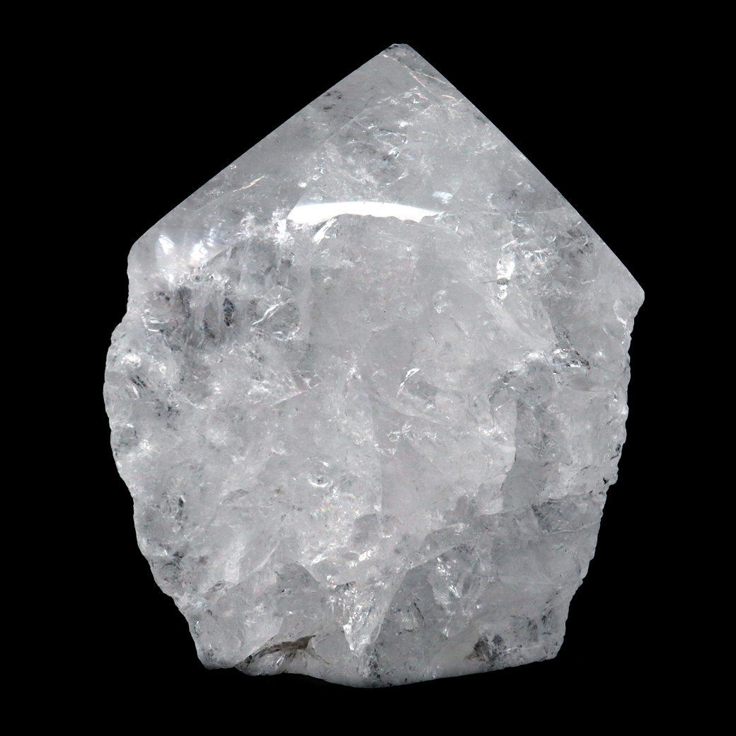 水晶 ポイント 底切り ロッククリスタル 原石 ブラジル産 天然石 1点物 パワーストーン 浄化 ヒーリング 置き物 4月 誕生石