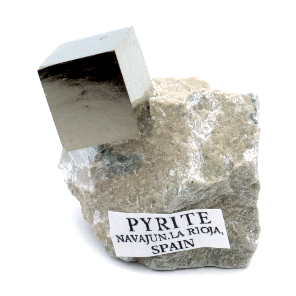 パイライト 原石 母岩付き スペイン ナバフン産 キュービック 結晶 1点もの 黄鉄鉱 pyrite パワーストーン 天然石
