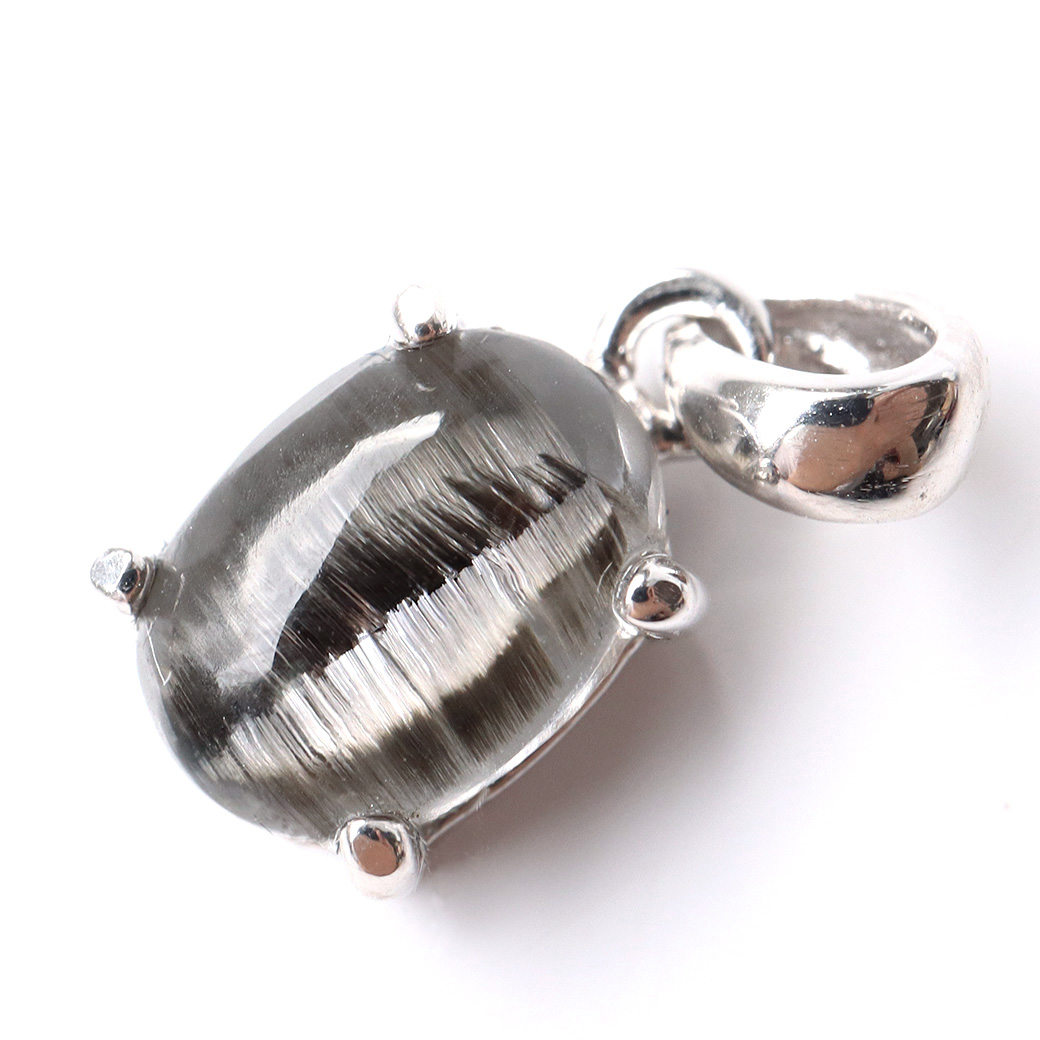 プラチナ ルチルクォーツ ペンダント Silver925 サージカルステンレス製チェーン付き