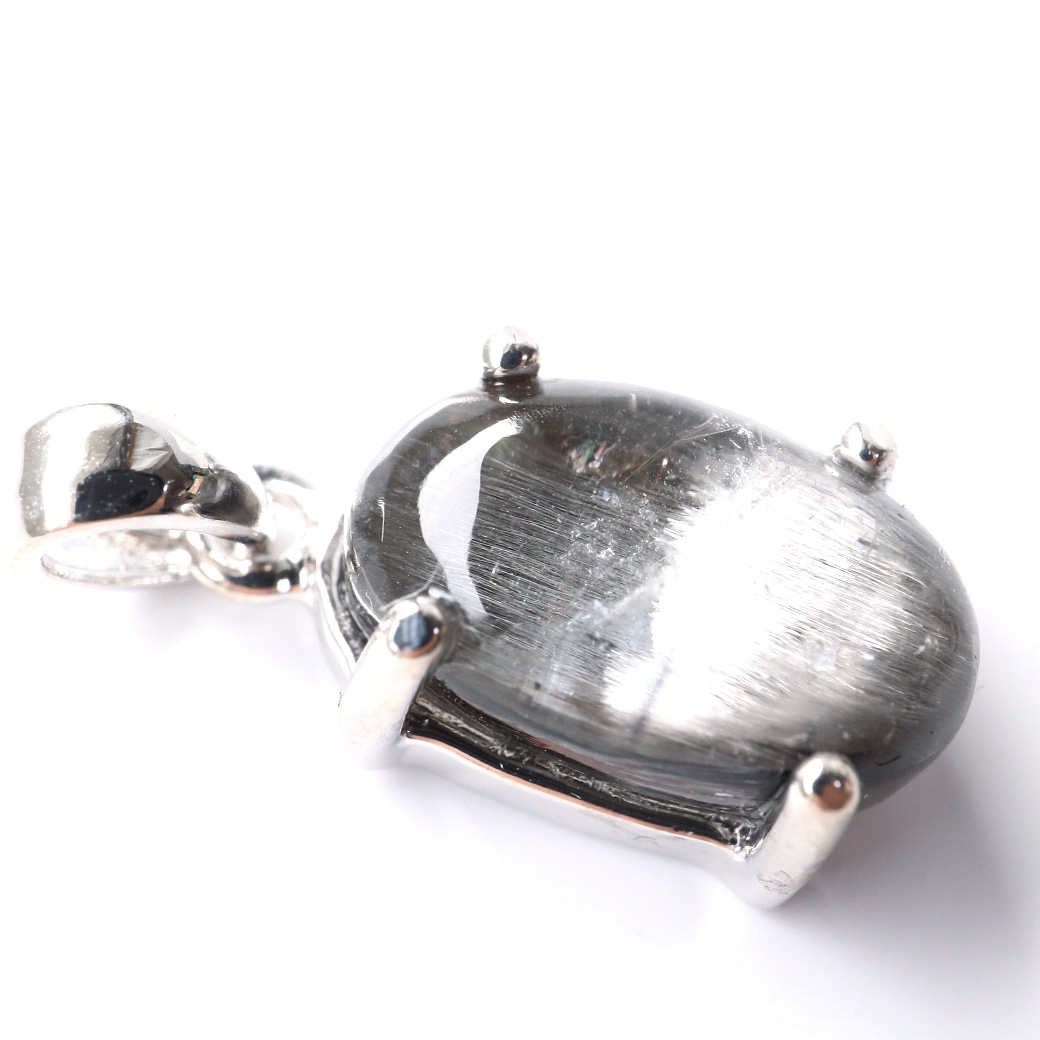 プラチナ ルチルクォーツ ペンダント Silver925 サージカルステンレス製チェーン付き